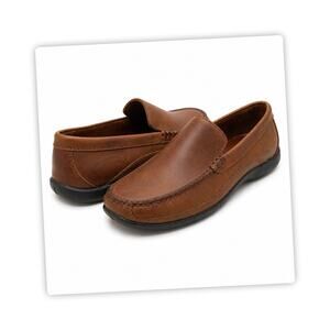 Sebago Breckenridge Brown Leather Slip On Loafers Mens 9M Casual Shoes